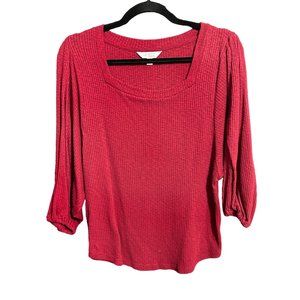 LC Lauren Conrad Maroon dolman 3/4 sleeve pull over sweater women’s medium 1422